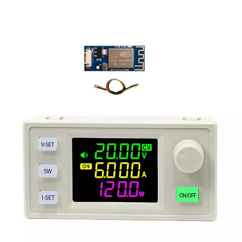 

A73E-CNC источник питания + модуль WIFI SK120X от 6 до 36 В до 0-36 В, 120 Вт, повышающий/понижающий настольный преобразователь постоянного тока, стабилизация через USB