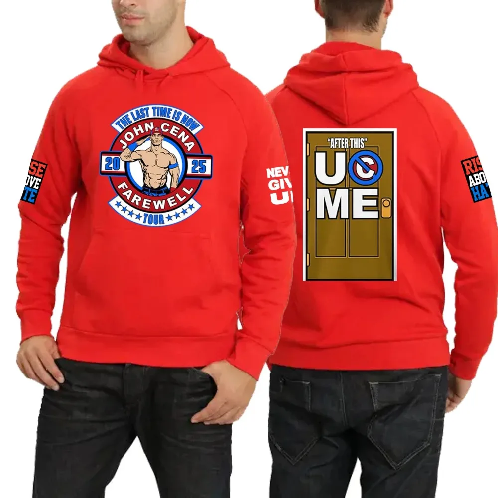 قام جون سينا بغطاء رأس سميك أزرق جديد لملابس الشارع النسائية غير الرسمية للزوجين، وداعًا لرحلة الشتاء للرجال #1