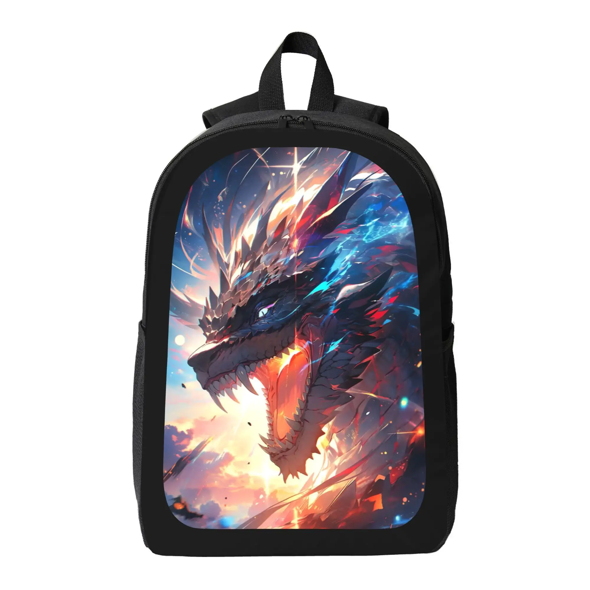 

Anime Cyberdragon Backpack Lightweight and large-capacity school bag with glowing eye dragon pattern, adjustable shoulder strap