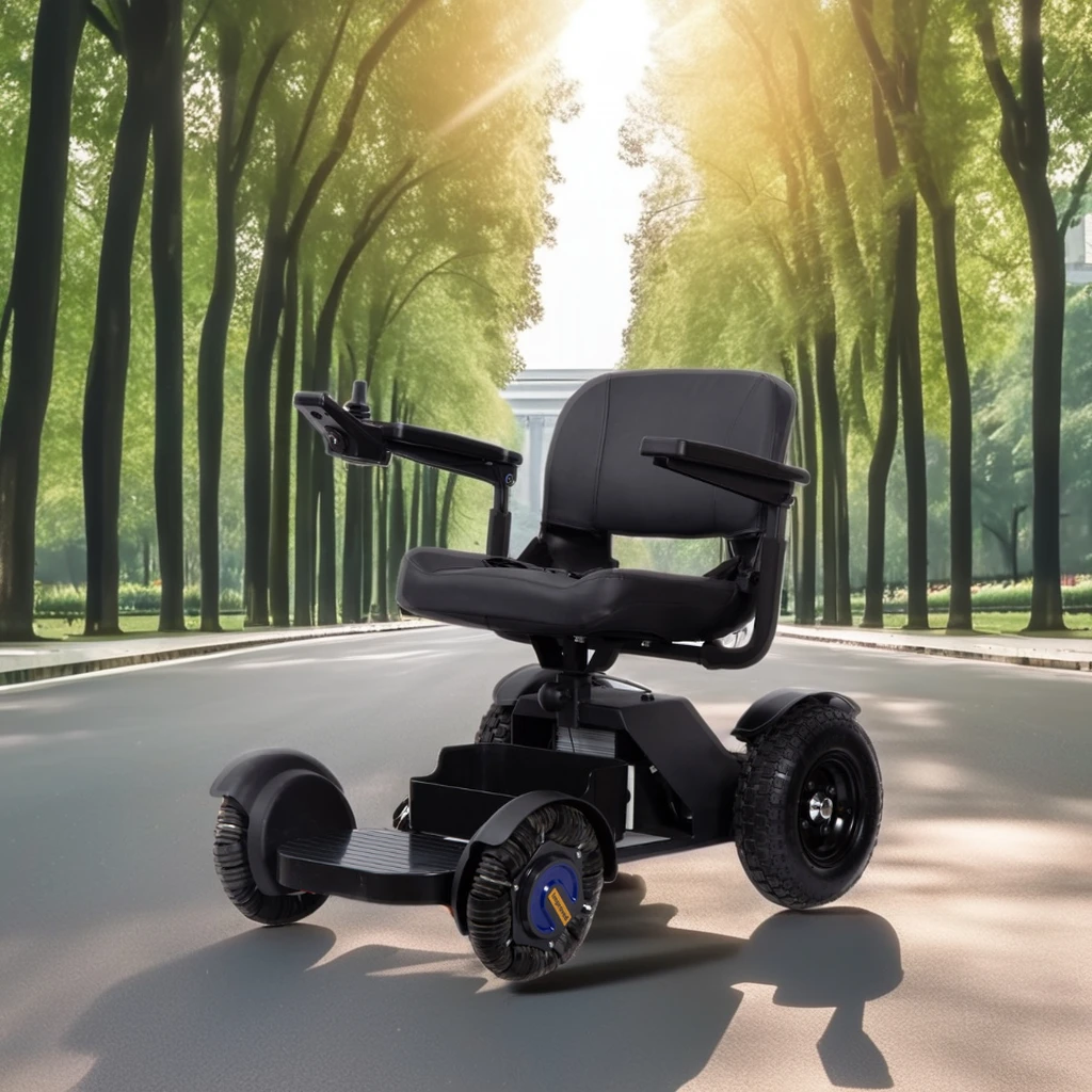 2024 High Quality Folding Electric  Class II for Fat Disabled Power Wheel Chair with 120 kg Load Capacity