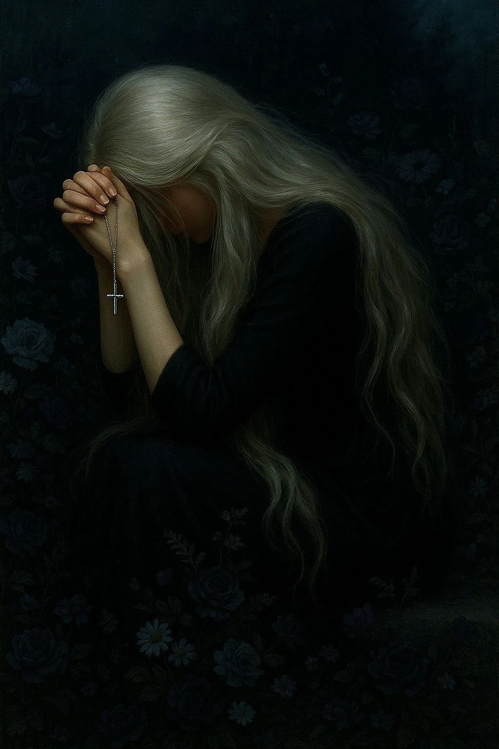 

500/1000/1200/2000 PCS Jigsaw Puzzles White-haired Girl Pray Figure Family Activity Games for Gameroom Room Home Decor Gift