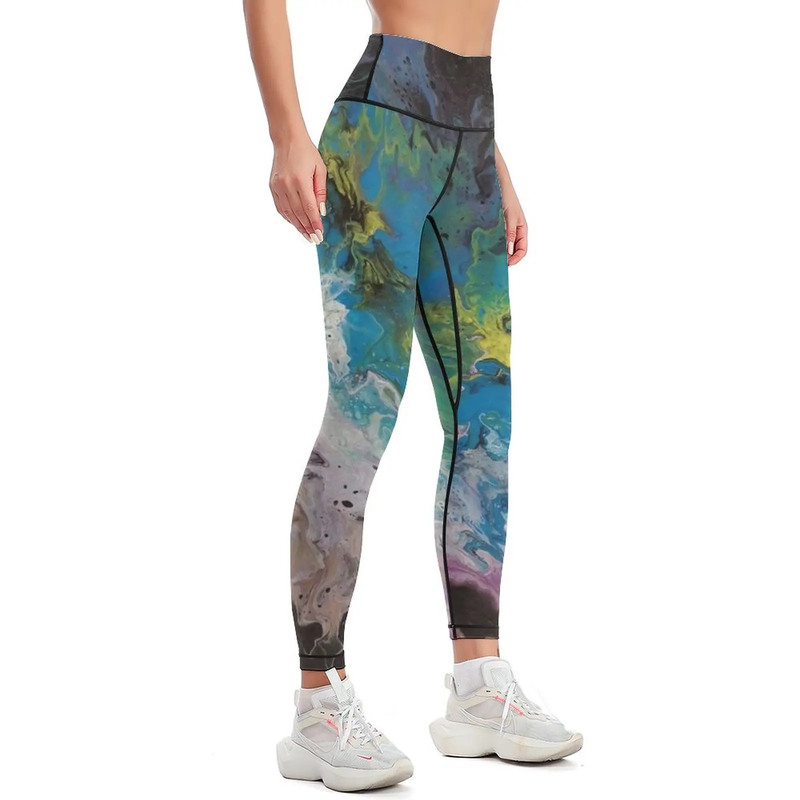 Colour Bursts Through II Leggings flared sporty woman gym Womens Leggings