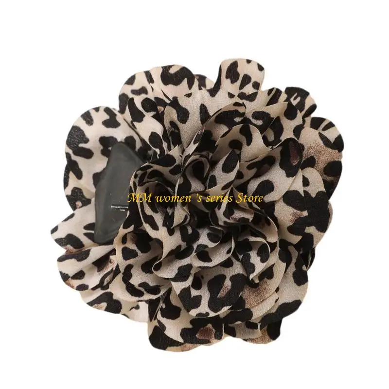 

Q39C Leopard Camellia Hair Clip регулируется для различных модных шпильки для волос