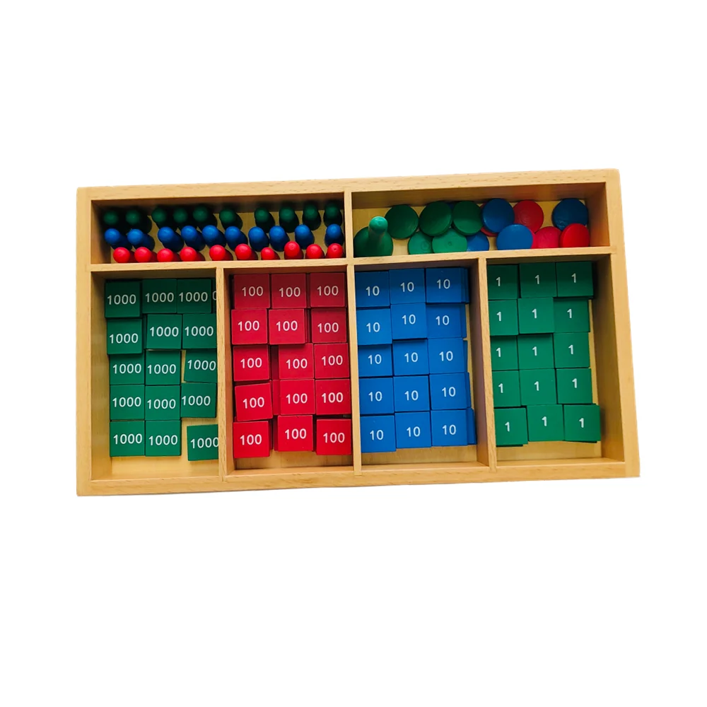 Montessori ของเล่นคณิตศาสตร์แสตมป์เกมอุปกรณ์การศึกษาการบวกลบคูณ Dvision ตารางการเรียนรู้เลขคณิต