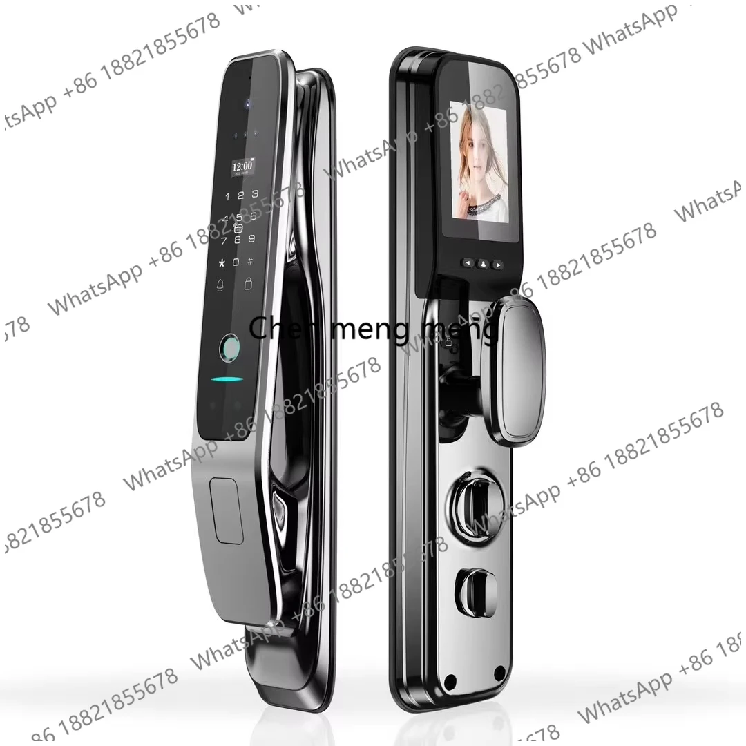 

Fully Automatic 3D Face Palm Vein Fingerprint Recognition Door Smart Lock Key Card Access WiFi Connected Home Use