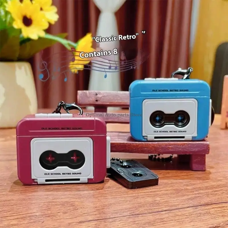 Kassetten-Diktiergerät-Schlüsselanhänger mit 15-Sekunden-Aufnahmefunktion für Musikliebhaber