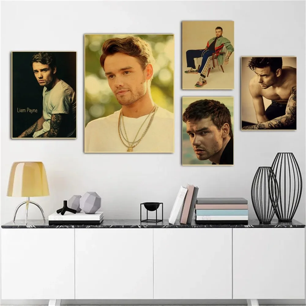 Room Liam _ Liam Payne Retro Poster Paper Print Home Living Room Bedroom Entrance Bar Cafe Art Painting Decoration