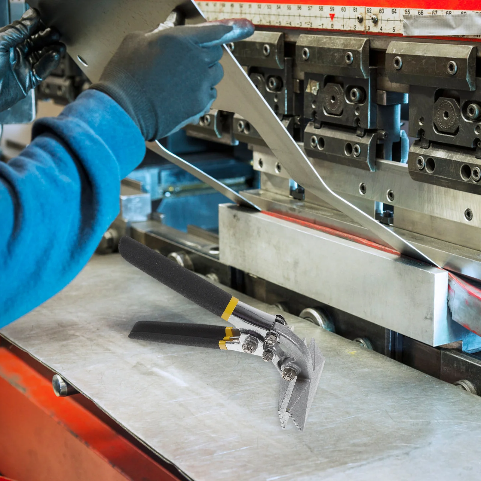 

Sheet Metal Bender 3 Inch Form Edge Seamer Straight Jaw Hand Seamer Tool for Bending Flattening Stitching Sheet Metal