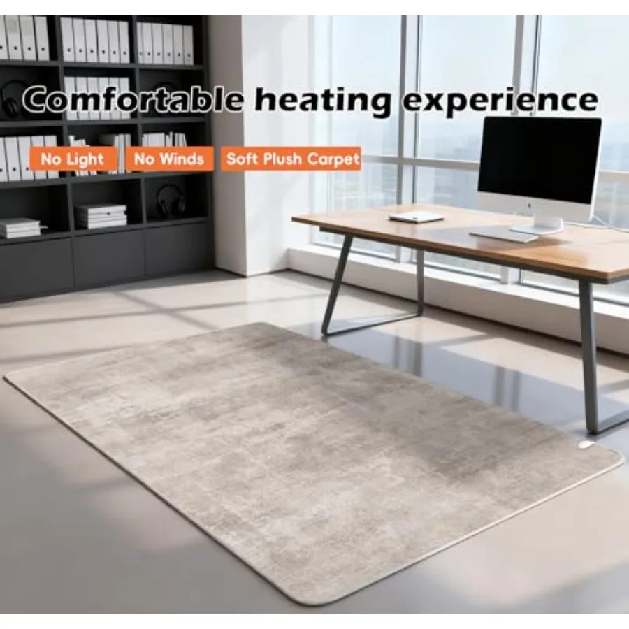 พรมไฟฟ้าอุ่น 35x55 นิ้ว พรมอุ่นนุ่มสบาย พร้อมตัวตั้งเวลา อุ่นเร็ว สำหรับสำนักงาน โซฟา ห้องอ่านหนังสือ