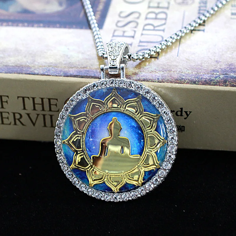 New Cubic Zirconia Orgone Chakra Healing Pendant Orgonite For Women Amulet Titanium Steel Sweater Necklace Novelty Gift