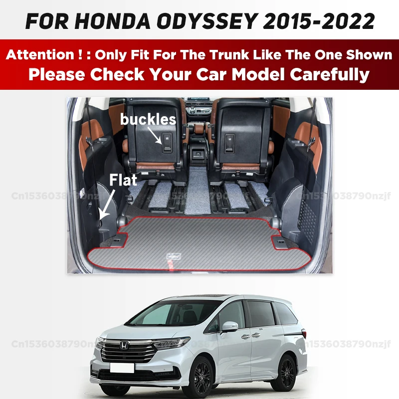 For Honda Odyssey 2015-2024 23 22 21 20 19 18 17 16 15 3D Car Trunk Mat Cargo Liner Carpet Interior Accessories Cover