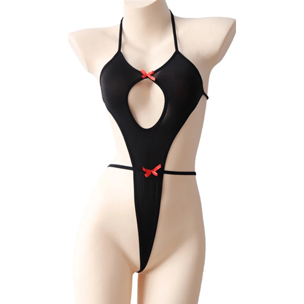 Women Sexy Pajamas High Elasticity Deep V-neck Temptation Sexy Lingerie Suit Female Comfortable Underwear Elastic Bodysuit