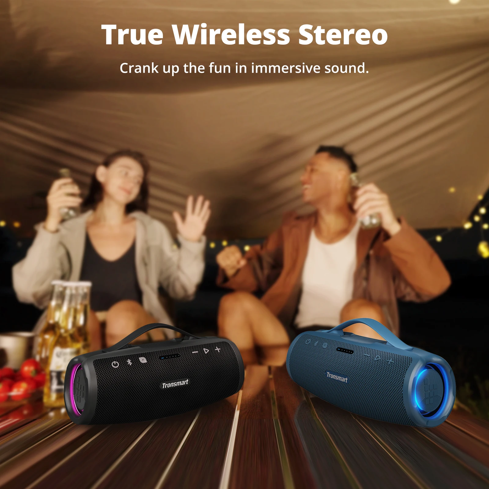 مكبر صوت Tronsmart Mirtune S100 مكبر صوت بلوتوث قوي مع 50 وات، IPX7 مقاوم للماء، مقبض قابل للسحب، باور بانك مدمج #4