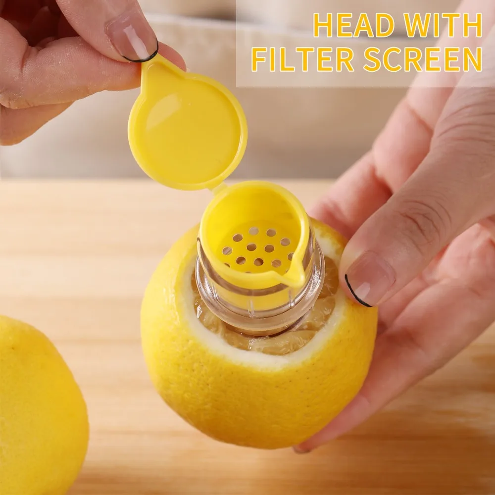 2PCS Screw-Top Lemon Squeezer Built-In Filter Labor Saving Manual Juicer Easy To Use Easy To Clean Juice Extractor Limes/Oranges