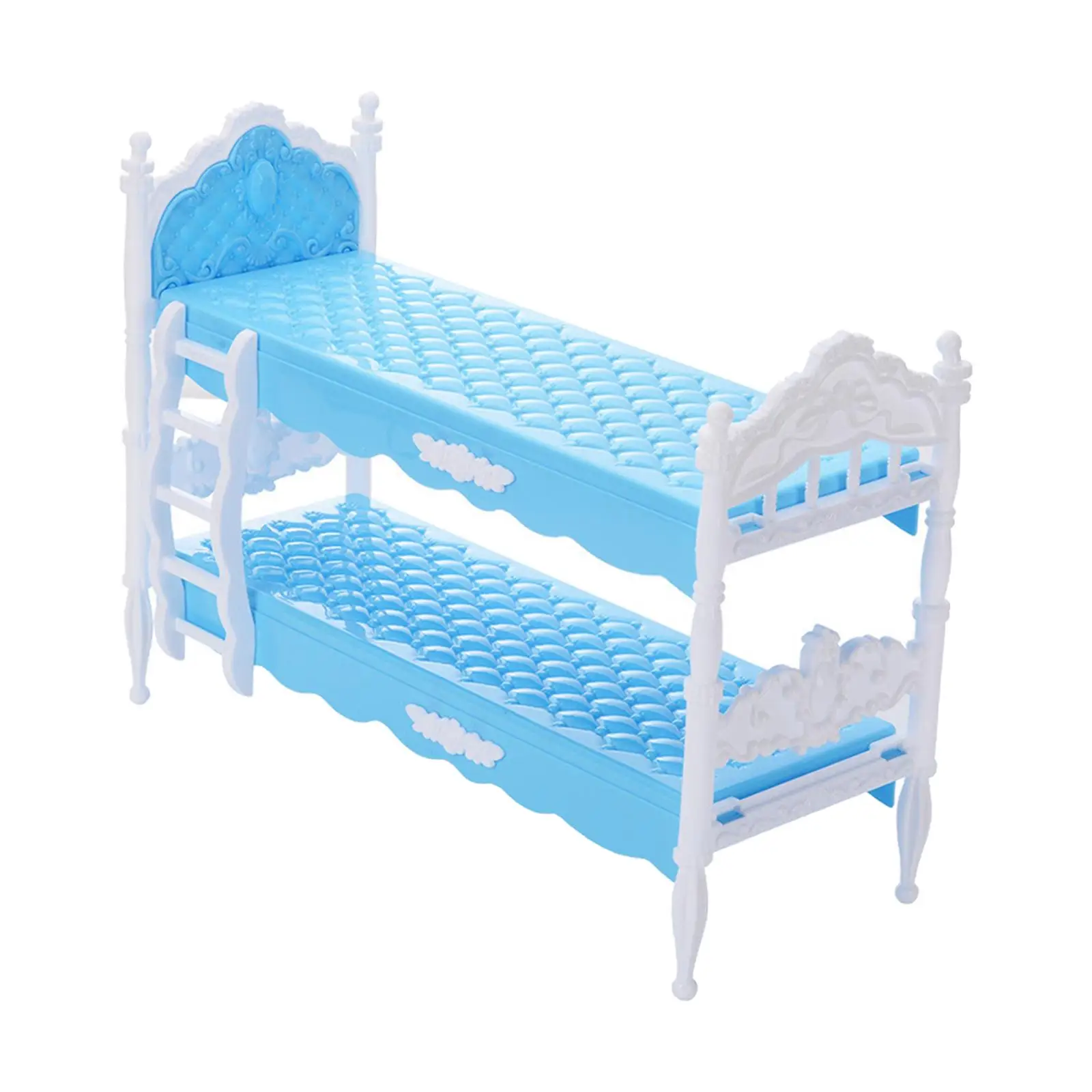 Łóżko piętrowe do domku dla lalek w skali 1/12, mini łóżko piętrowe dla lalek, zabawka dla dzieci