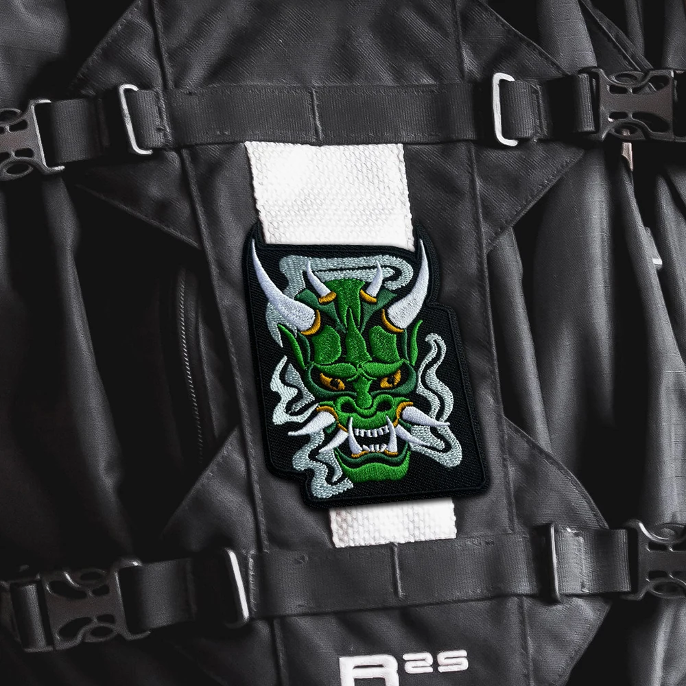 Ghost Mask Embroidery Tactical Patches Funny Hook&Loop Meme Patch Military Army Morale Badge Backpack Stickers - view 6