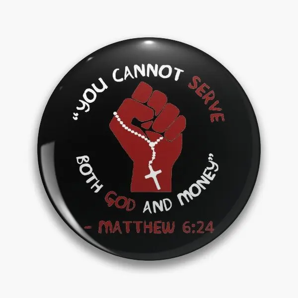 You Cannot Serve Both God And Money Ma  Soft Button Pin Hat Clothes Lapel Pin Women Brooch Jewelry Funny Collar Badge Decor