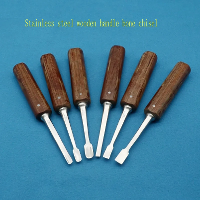 

Orthopedic instruments, wooden handle square bone chisel, thin blade flat bone knife, knee joint hip joint decompression osteoto