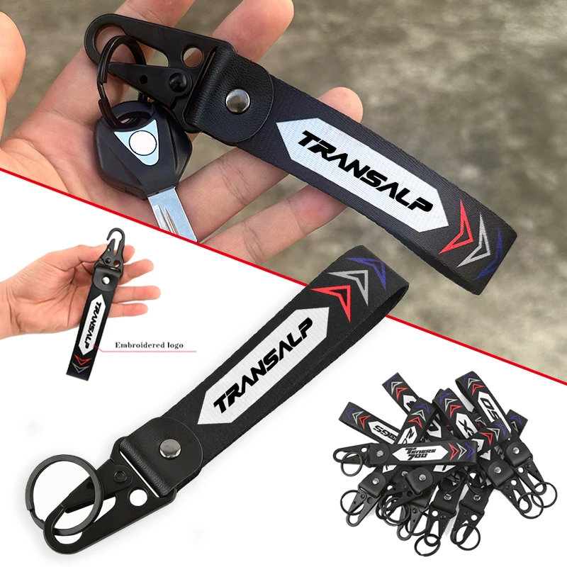 Для мотоциклов TRANSALP 600 650 700 750 XL700V Transalp ABS XL 650 XL650V: вышитый брелок-ремешок для ключей, держатель для ключей