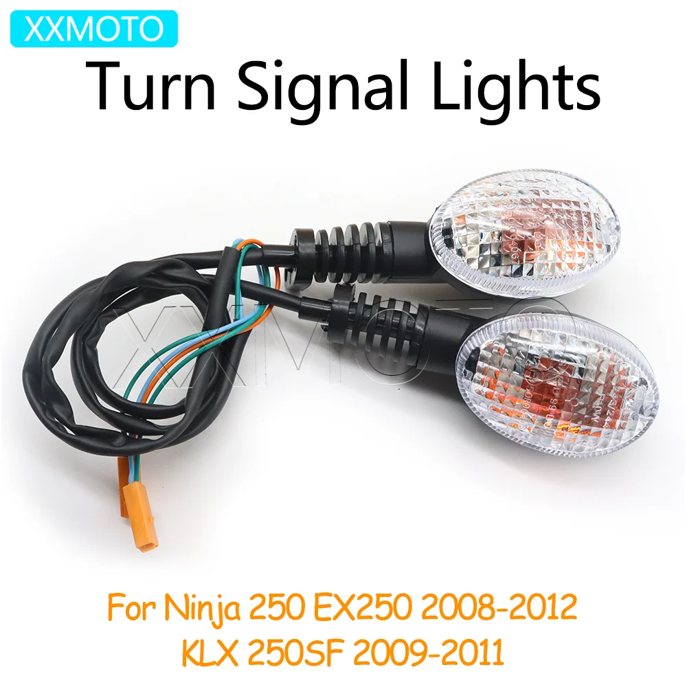 

For Kawasaki Ninja250 EX250 2008-2012 KLX250SF 2009 2010 2011 Motorcycle KLX 250SF Ninja EX250 Front Rear Turn Signals Lights