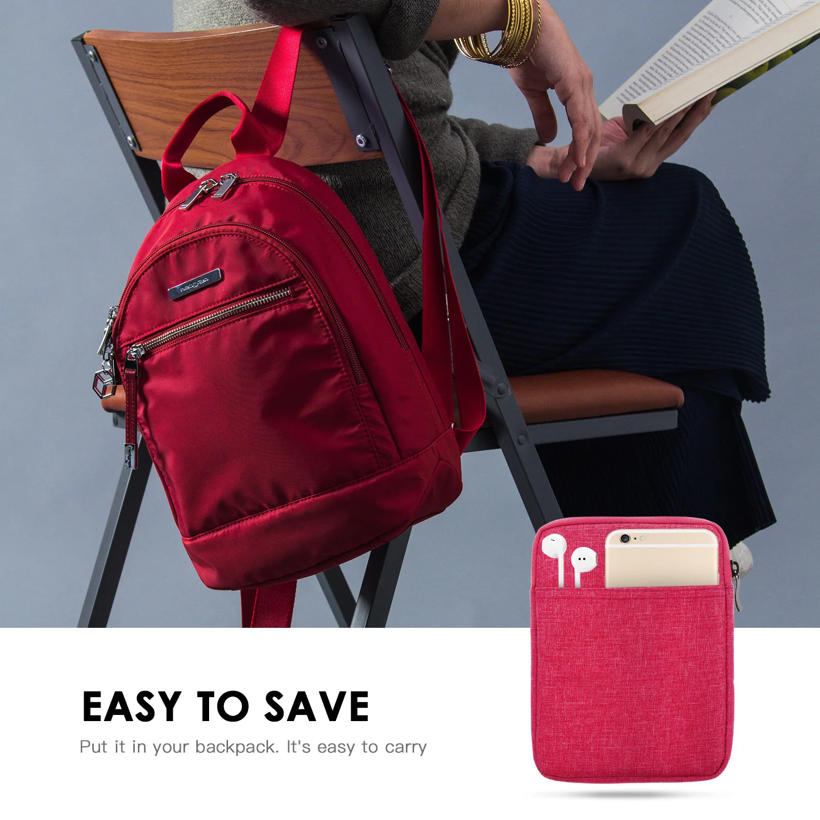 Case Ultra Thin Waterproof Breathable E Book Reader Cover Protector Phone Pocket Fits Perfectly Ereader Case eBook