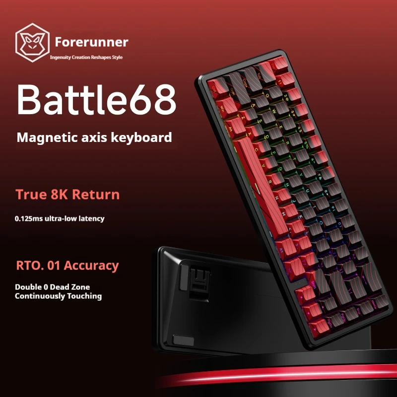 EWEADN Battle68 Mechanical Keyboard Gaming Magnetic Switch 0 Deadband Ultra Low Latency RT Hot Swapping 8K 0.125ms 8000Hz