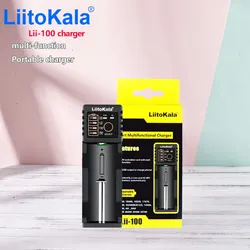 LiitoKala Lii-100B Lii-100 18650 Battery Charger For 26650 16340 RCR123 14500 LiFePO4 1.2V Ni-MH Ni-Cd Smart Charger