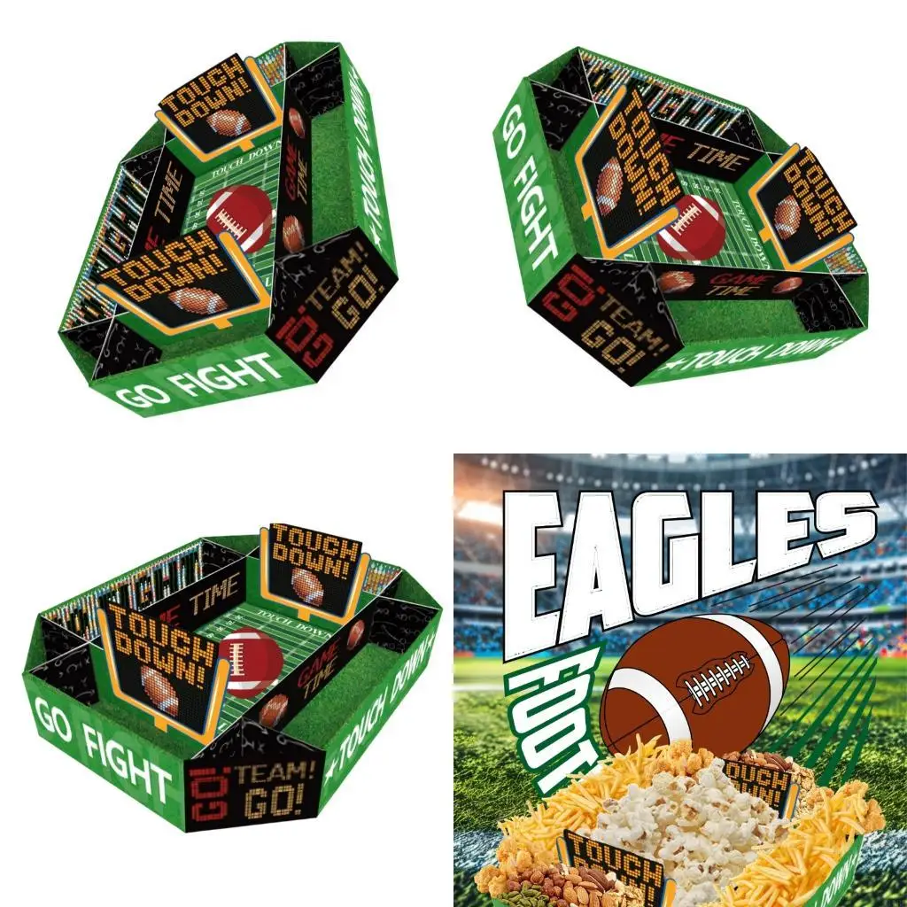  Football Party Serving Tray Having Several Sections For Treats And Light gnaws