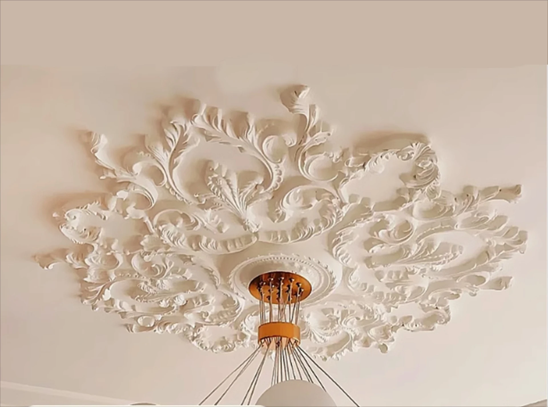 French pu parquet combination light panel ceiling top panel top flower engraved light modeling decorative material non-gypsum