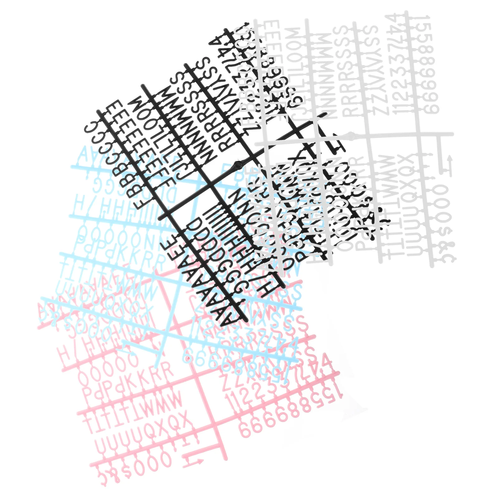 580 قطعة لوحة أحرف بلاستيكية رموز رقمية متعددة الألوان لوحة رسائل مثالية لتزيين حانات المتجر المنزلي #3