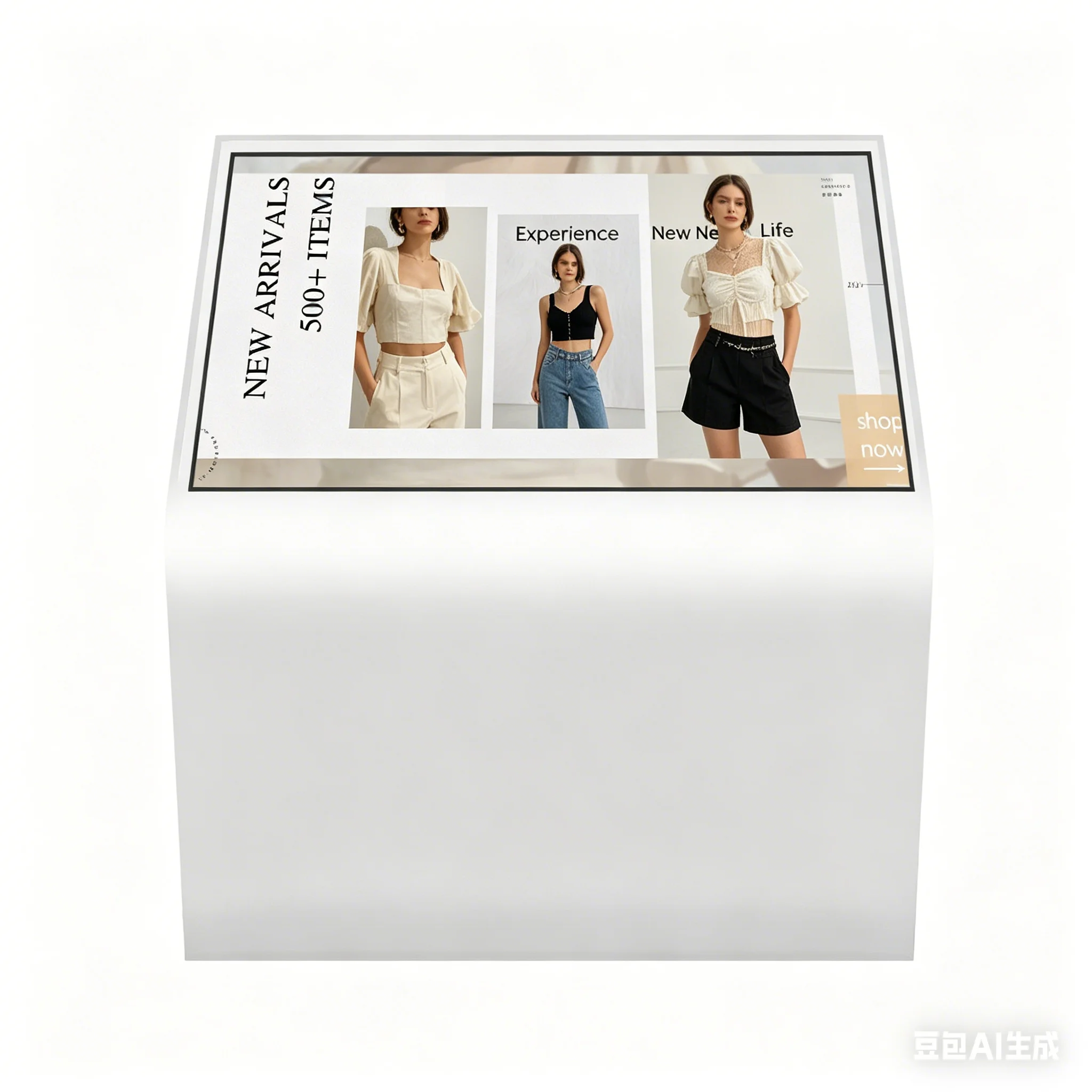 Floor Standing Interactive Touch Table Kiosk With Built-in Camera And Speaker For Interactive Experience