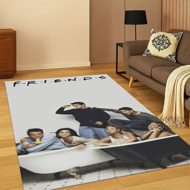 Classic Friends TV Living Room Non-Slip Area Rug Soft Carpet for Bedroom  Playroom Sofa,Home Decor Doormat Gift