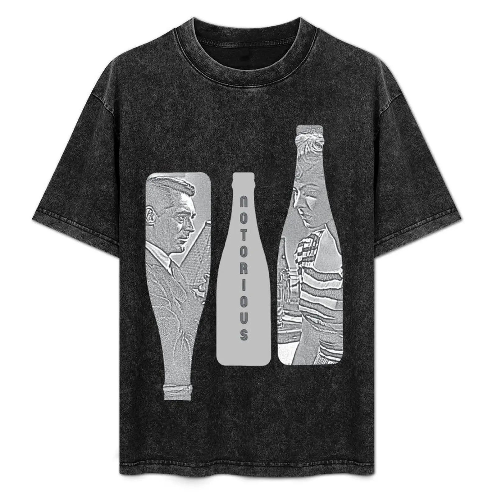 

Alfred Hitchcock, Notorious, Black and White Thriller, Officially Licensed Fan Art T-Shirt Utility Work Short Sleeve Top