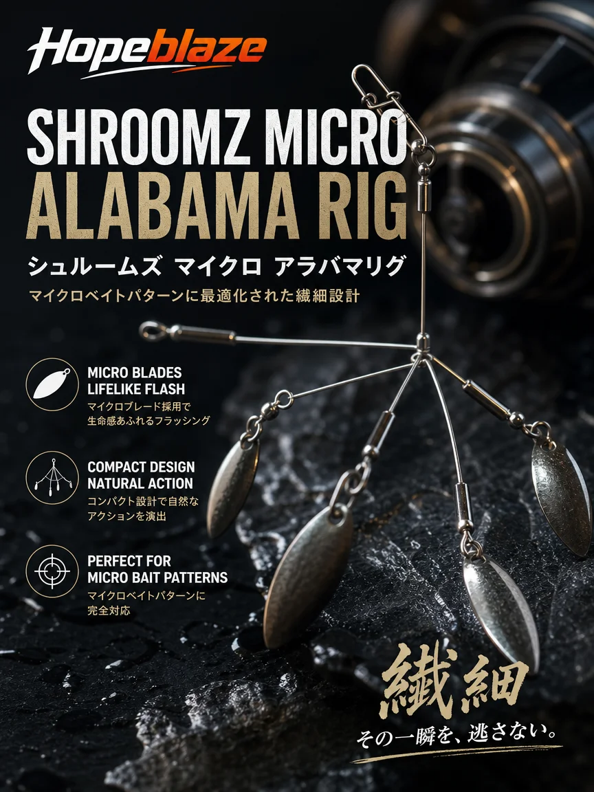 Hopeblaze Shroomz Micro Alabama Rig 5cm 3g Gold Silber Drahtköder Blade-Köder für Großen/Smallmouth Spotted Bass Feinfühligen Fischerei – Detail 10