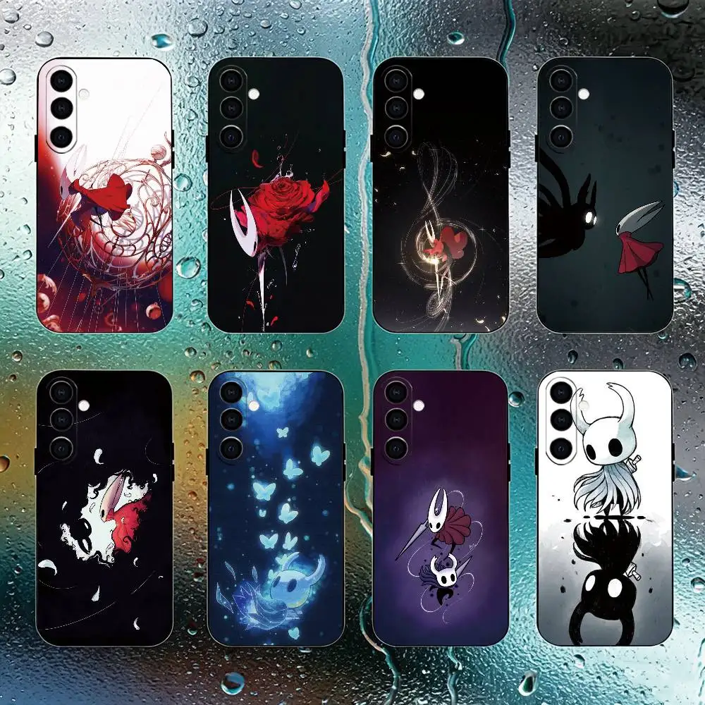H-Hollow K-Knight Silksong Phone Case Black Silicone Soft For Samsung Galaxy A73,A72,A71,A70,A53,A52,A51