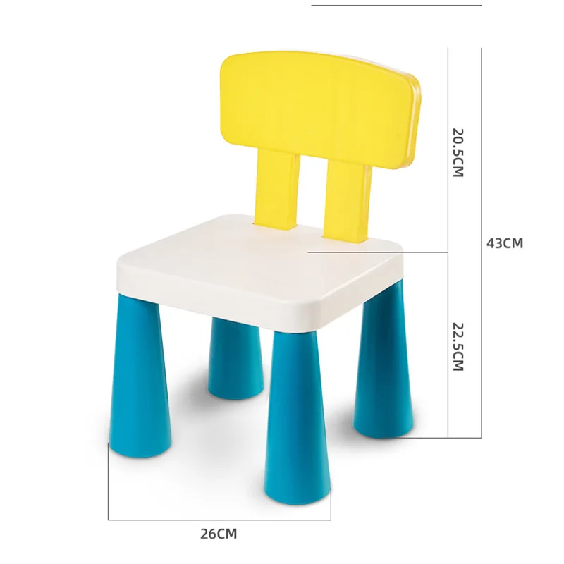 كرسي أطفال بلاستيكي، مقعد أطفال، كرسي طعام للأطفال الصغار، مسند ظهر للأطفال، غير قابل للانزلاق، خفيف الوزن، أثاث الفصول الدراسية لمرحلة ما قبل المدرسة #4