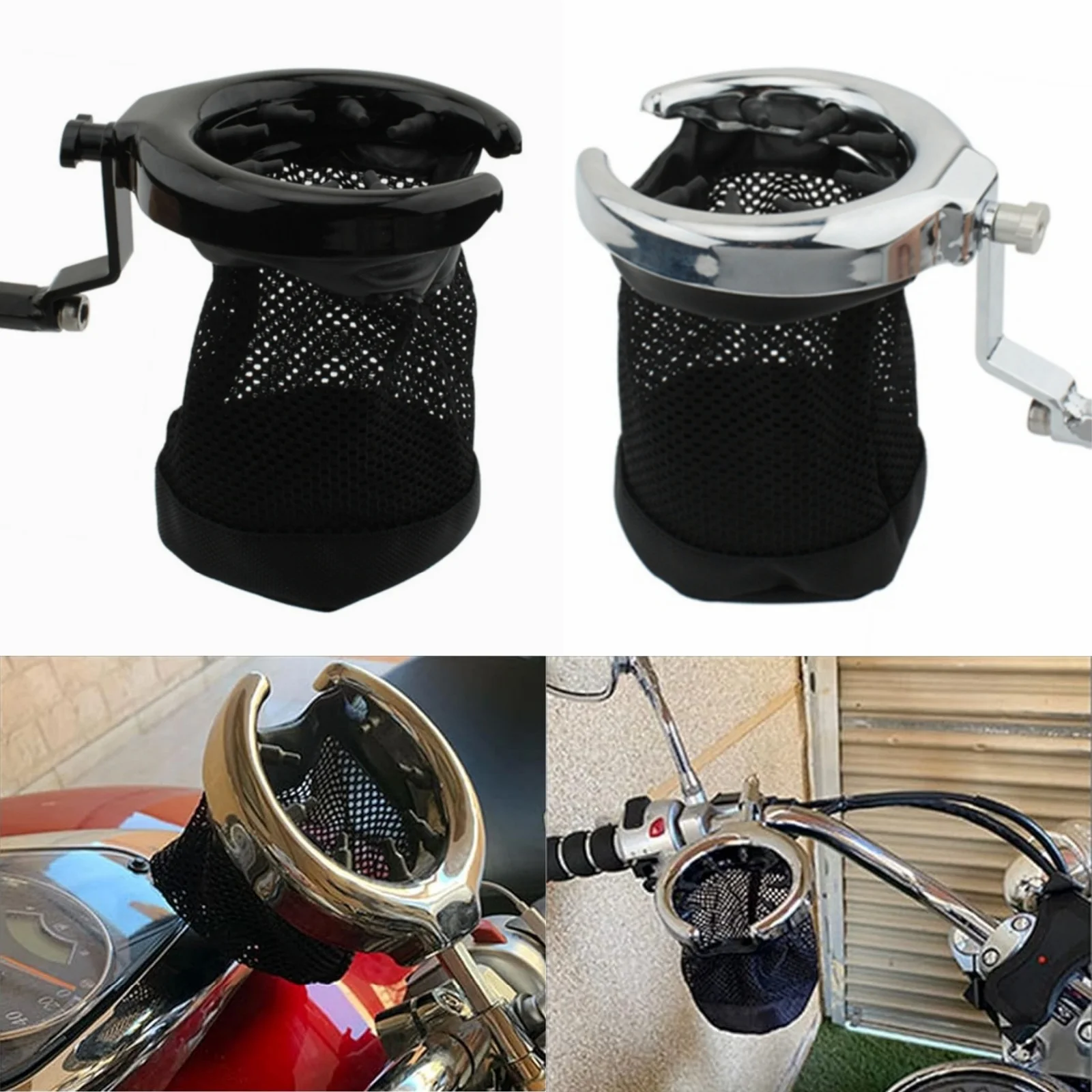 

For Honda Goldwing GL1800 2001-2015 Motorcycle Drink Bottle Cup Holder Collapsible Handlebar Crash Bar Bracket