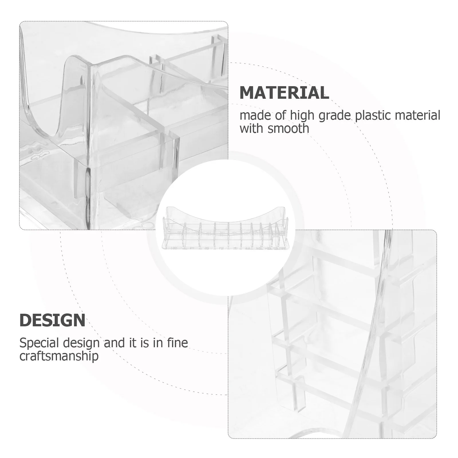 

Clipper Guard Holder Guide Comb Storage Case Medium-Hard Plastic Storage Box Barber Accessories Barbershop Organizer Hair