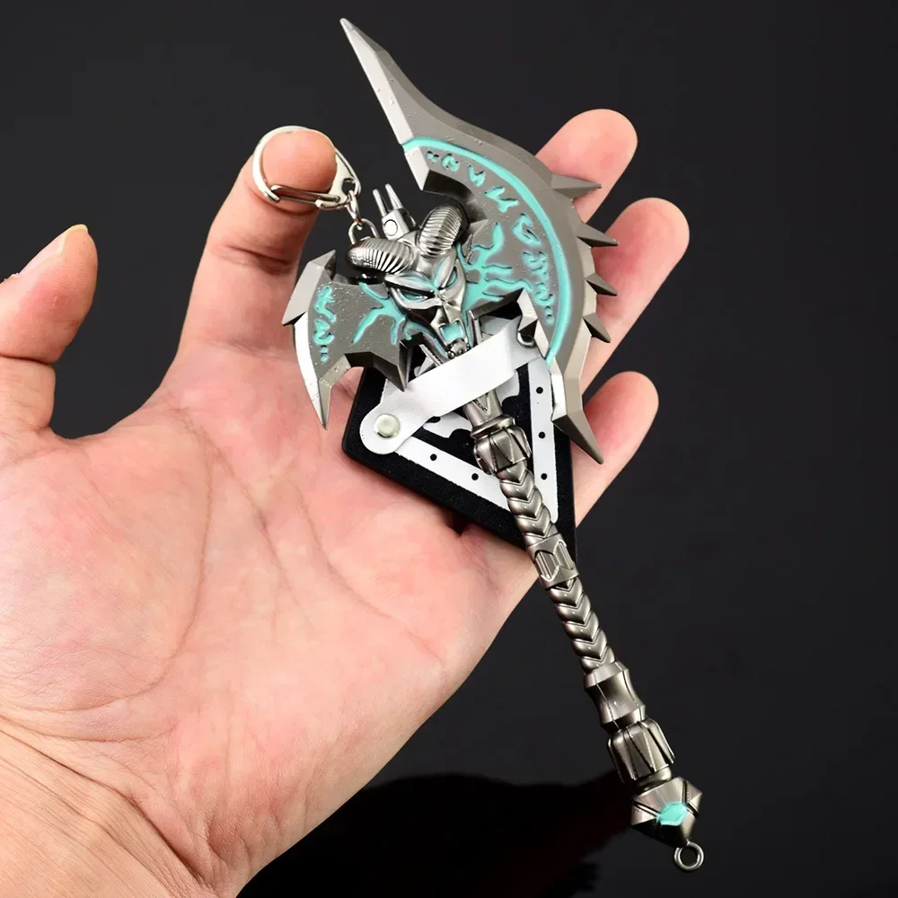 18cm World of Warcraft Weapon Shadowmourne Azeroth Metal Anime Axe Katana Samurai Sword Model Decor Christmas Gift Toy for Kid