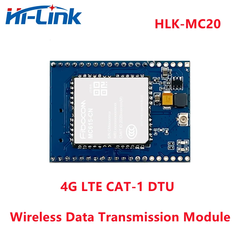 

Модуль Hi-Link New 4G LTE CAT.1, модуль MC20 IOT TTL с последовательным для беспроводного прохождения через DTU, основная плата для доступа в Интернет