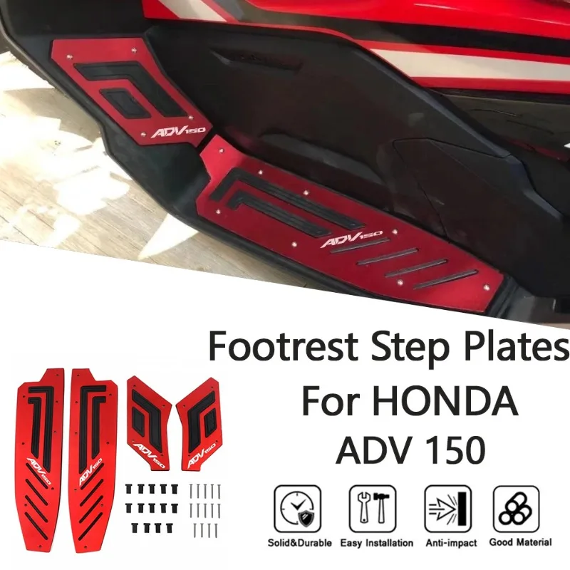 For Honda ADV150 2019-2021 Modified Aluminum Alloy Footpegs Anti Slip Footpads Footsoles, Motorcycle Accessories