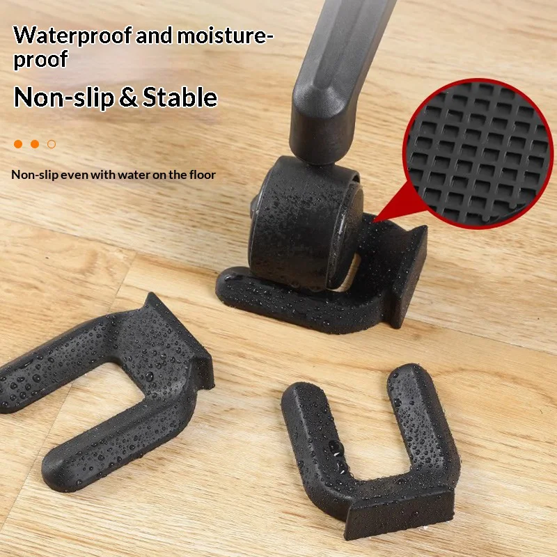 Omni-directional wheel fixer, anti-slip seat wheel, slot-type anti-slip silent chair wheel fixing buckle, no need to lift
