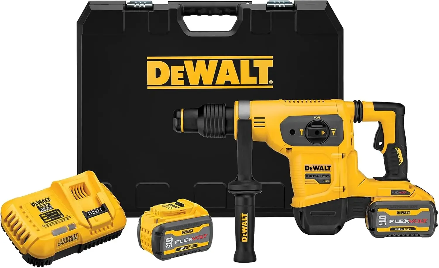 DEWALT 60V MAX Cordless Hammer Drill Kit, 1-9/16 in., (2) FLEXVOLT Batteries & Charger Included (DCH481X2)