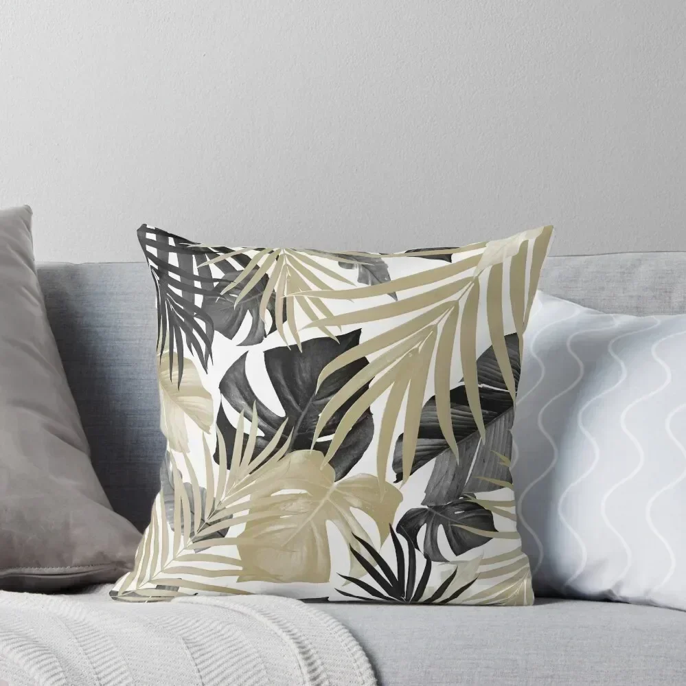 

Tropical Jungle Leaves Pattern #14 #tropical #decor #art Throw Pillow christmas cushions covers Luxury Pillow Cover pillow