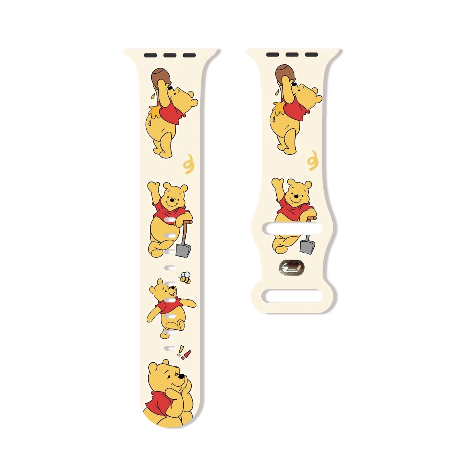 

Disney Pooh printed watch strap for Apple Watch11 10 9 8 Silicone Band Replaceable Bracelet for iWatch 46mm 44mm 42mm Watchband