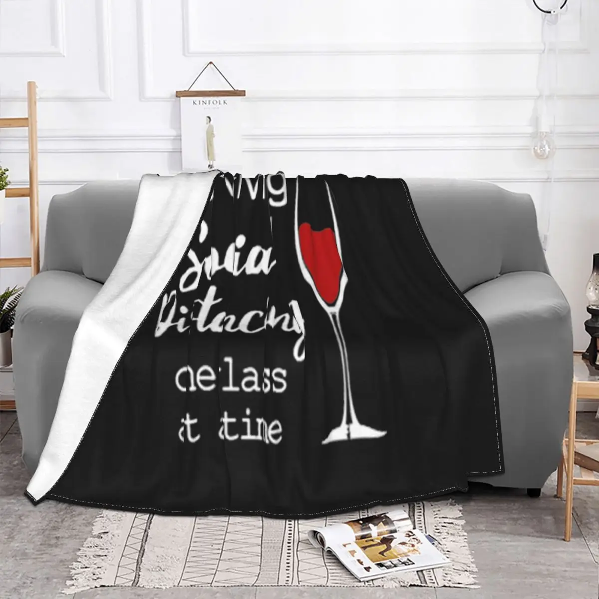 Wine Surviving Social Distancing One Glass At A Time Pop Low Price Interested Boy Low Price Throw Blanket