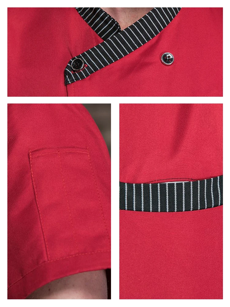 Uniform für Hotel restaurant Catering Chef Uniform für Mann Küche Kleidung Cafeteria Kochen Kleidung Tops Kellner Overalls