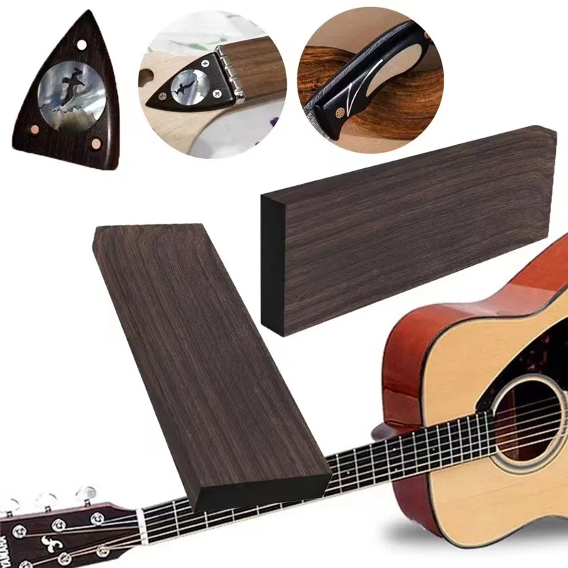 4 шт. необработанная пустая доска из черного дерева для DIY аксессуары для гитары электрогитара музыкальный гитарист 120X40x10 мм