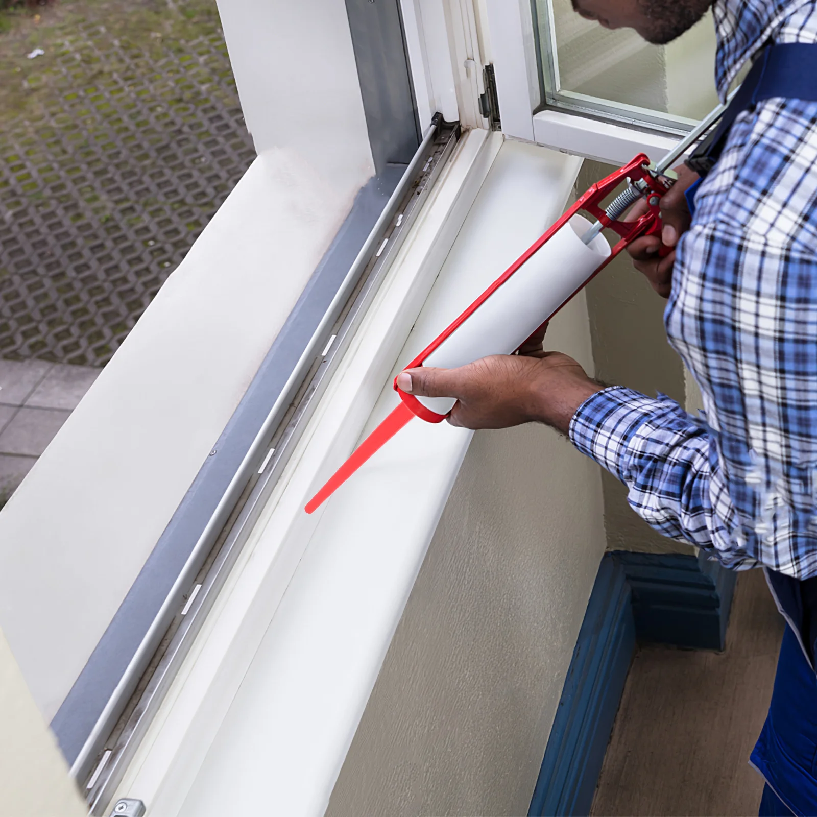 

Extended Caulking Nozzle Soft Flexible Reusable Caulk Nozzle Extension Epoxy Applicator for Precise Sealing and Construction Use