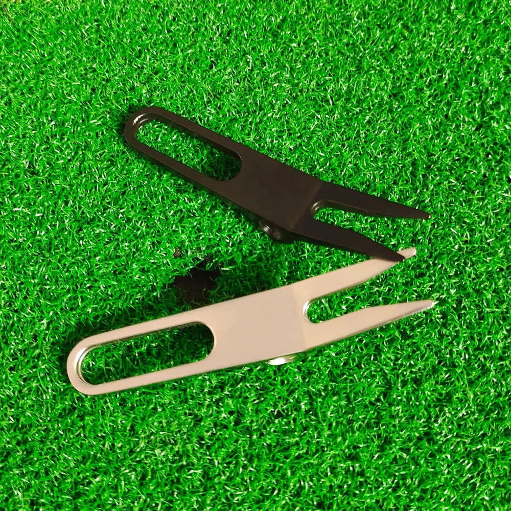 Golf Pitch Fork Zinc Alloy Golf Divot Repair Tool Ergonomic Lawn Maintenance Golf Green Fork Anti-scratch Sturdy Golf Repair